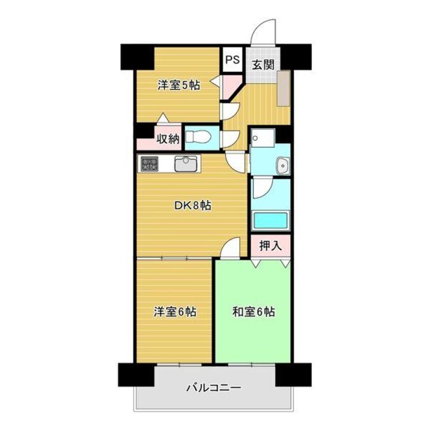 間取図 三旺マンション第６金山