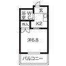 ソラーナ六番町 1Kの間取り