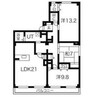 マンション向陽台B棟 3LDKの間取り