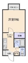 ピースフルＫ－Ⅱ 1Kの間取り