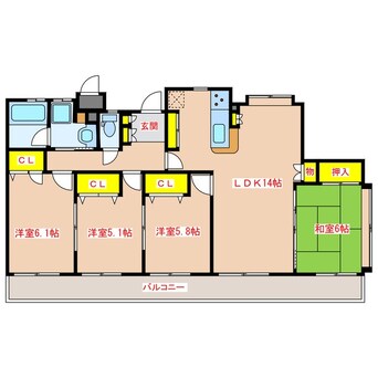 間取図 グランドパレスさつま川内