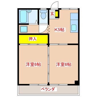 間取図 チョーヤコーポ