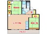 フォレストタウン川内　２号棟 2LDKの間取り