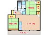 フォレストタウン川内　２号棟 2LDKの間取り