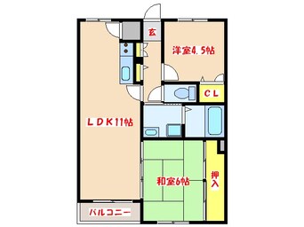 間取図 スプリングハイツ御陵下