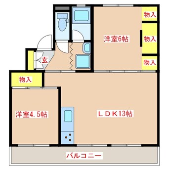 間取図 ＴＥＲＲＡＣＥ八風