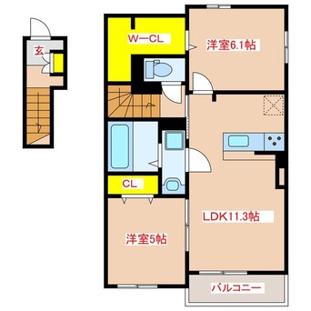 間取図 カレント　ライズ　天辰