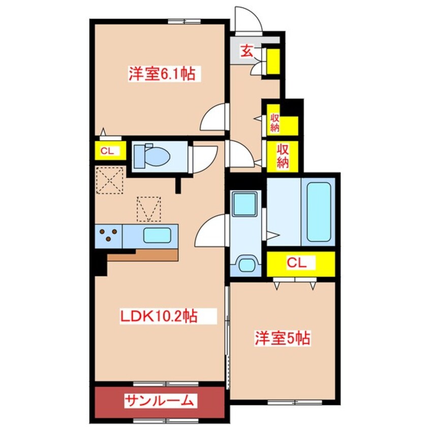 間取図 カレント　ライズ　天辰