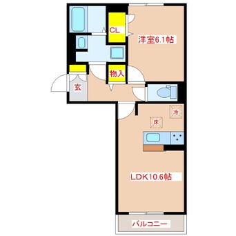 間取図 D-ROOM薩摩川内西向田町