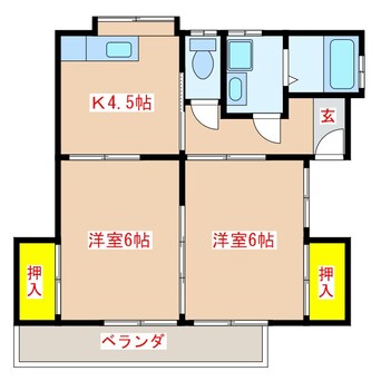 間取図 コーポ竹之内　１号棟