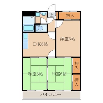 間取図 エリヴェール鹿屋