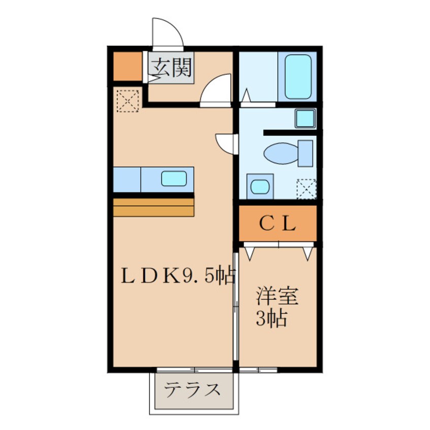 間取図 セジュール札元　Ａ棟