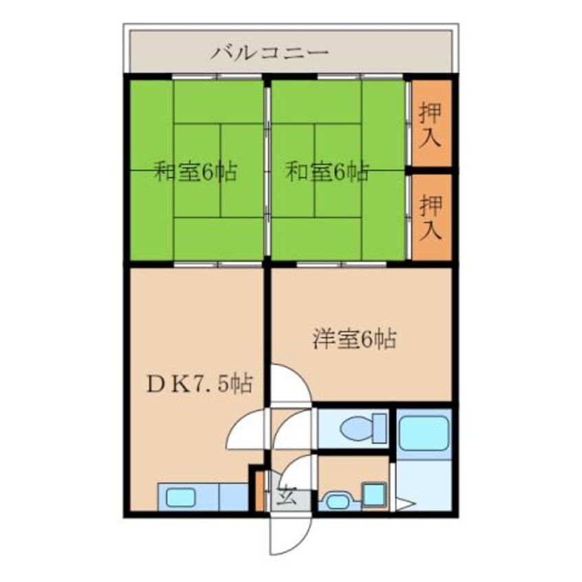 間取図 カーリク　Ⅱ