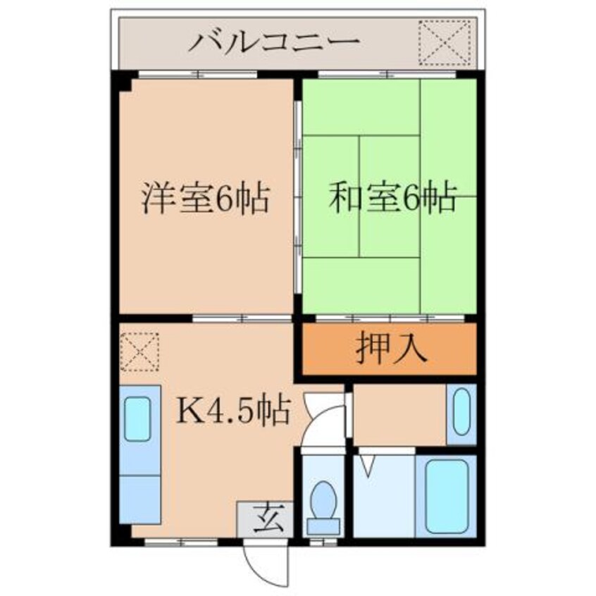 間取図 みどり山ハイツ野元