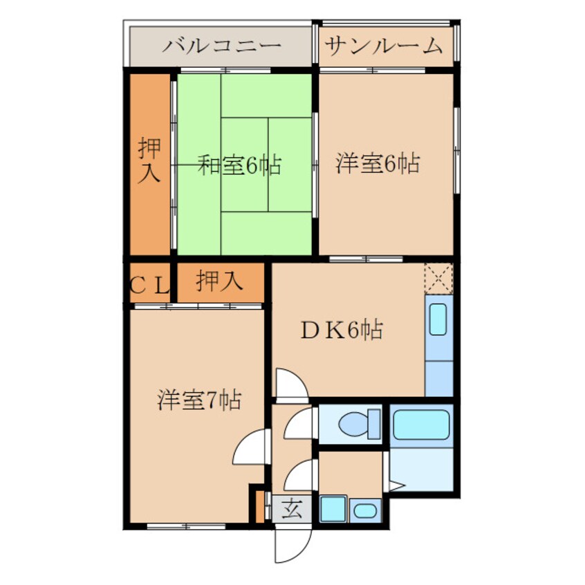 間取図 サンセットビレッジ新川　Ｃ棟