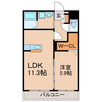 間取図 メルローズ打馬Ⅱ