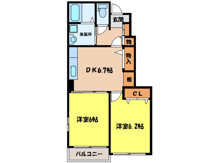 間取図 コンフォートヴィラ旭原　Ⅱ号棟