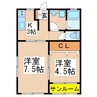 マロン 2Kの間取り