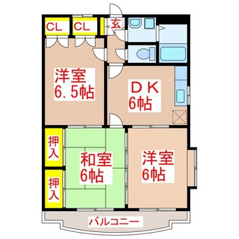 間取図 グリーンヒルズ緒方