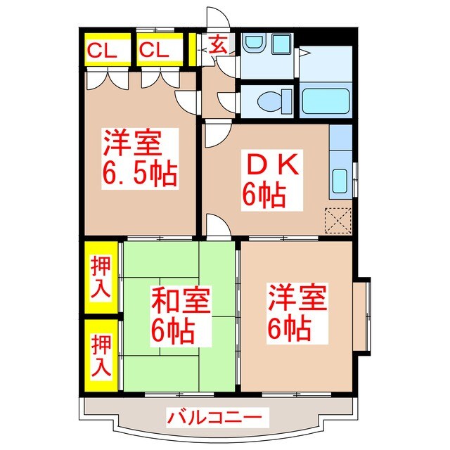 間取り図 グリーンヒルズ緒方