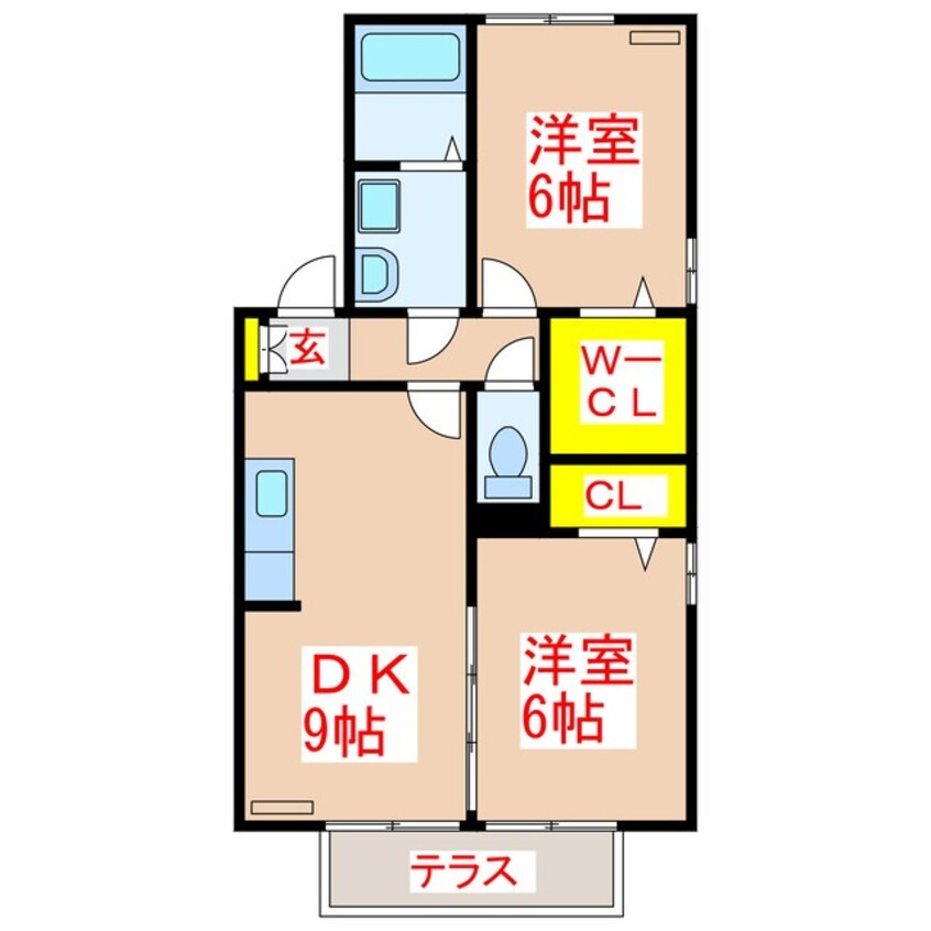 間取図 サンモールヴィラ　Ｂ棟