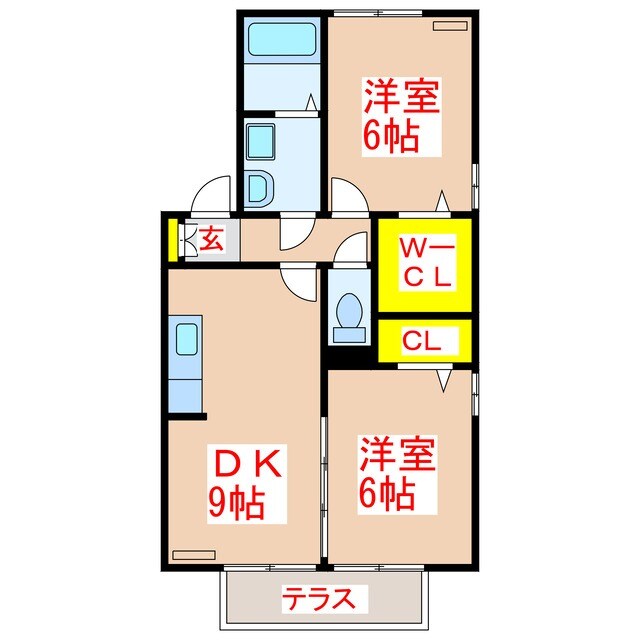 間取り図 サンモールヴィラ　Ｂ棟