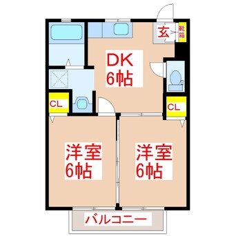 間取図 ガーデンプレイス宮島　Ｂ棟