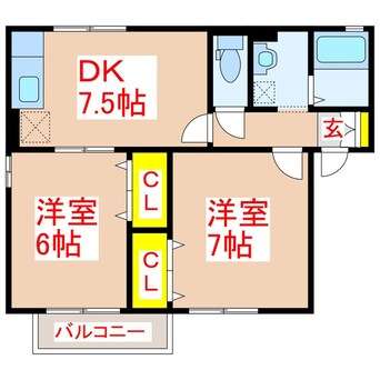 間取図 セジュール梨音