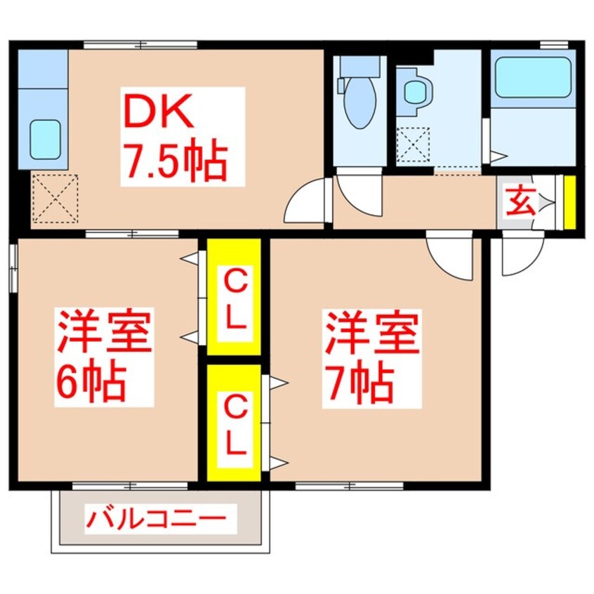 間取図 セジュール梨音