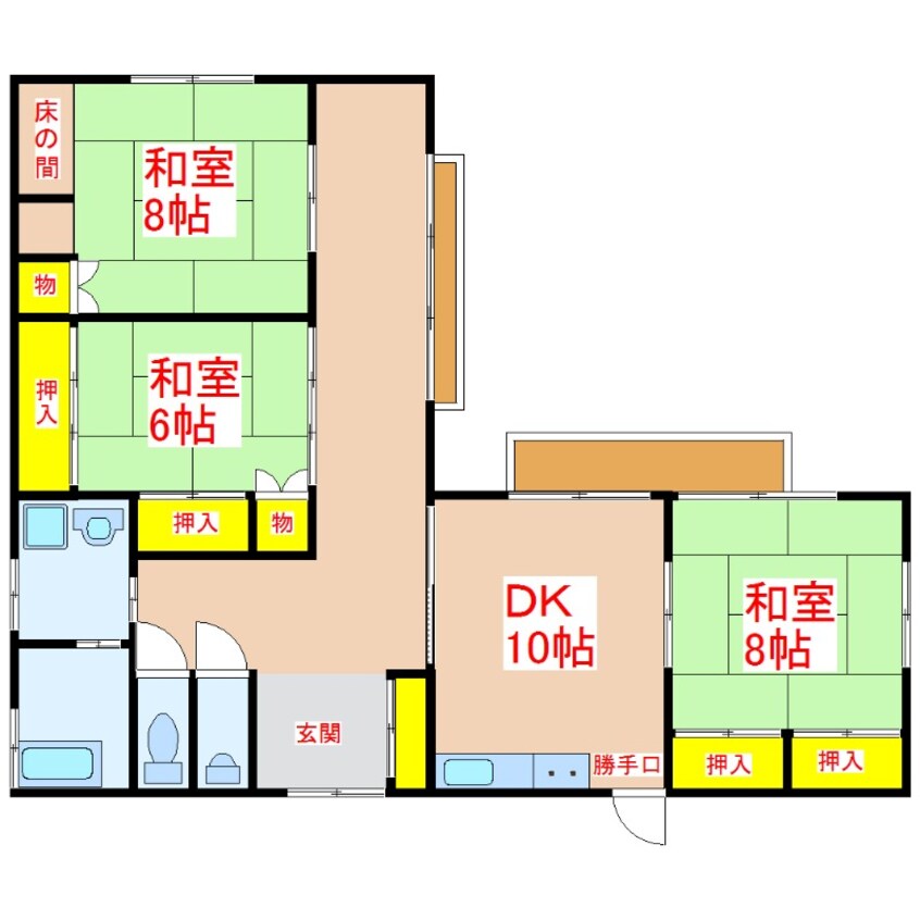 間取図 松坂貸家