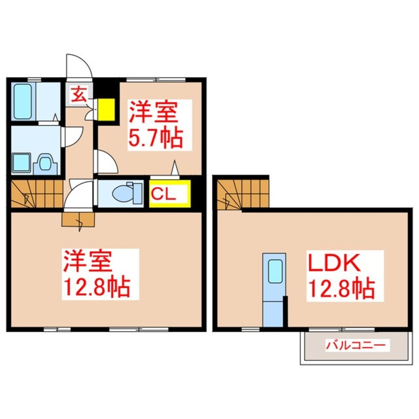 間取図 ｓｅｒｅｏ楠元　Ａ棟