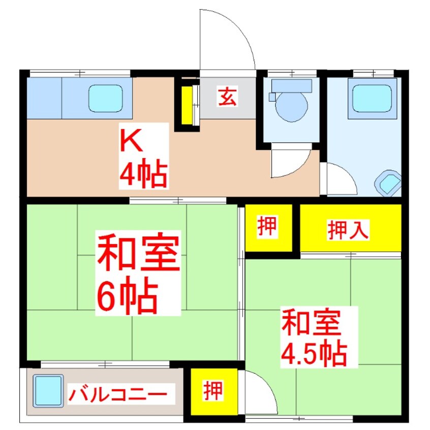 間取図 第１コーポ柳川