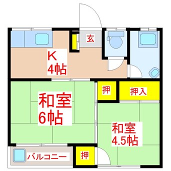 間取図 第１コーポ柳川