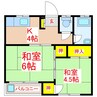 第１コーポ柳川 2Kの間取り