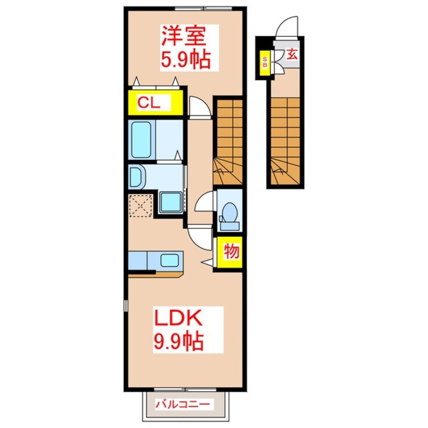 間取図 ジームス　Ａ