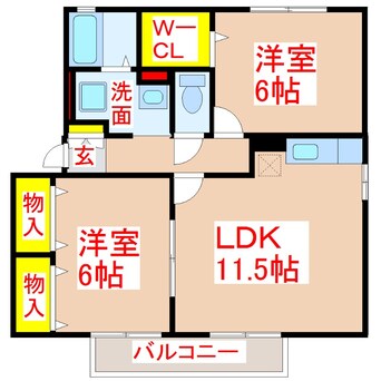 間取図 メディオ・ルーチェ　Ｃ