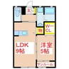 エスポワール加治木　Ａ棟 1LDKの間取り