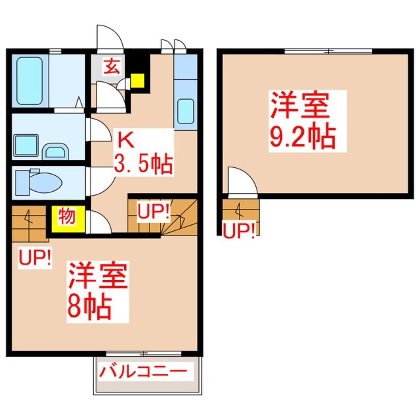 間取図 Ｓｅｒｅｏ姶良　Ｃ棟