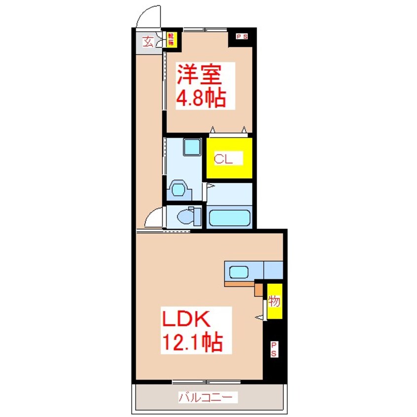 間取図 スカイコート平松