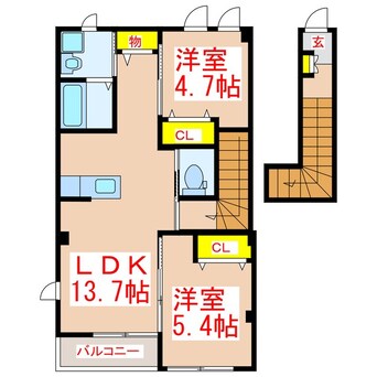 間取図 シャルール姶良