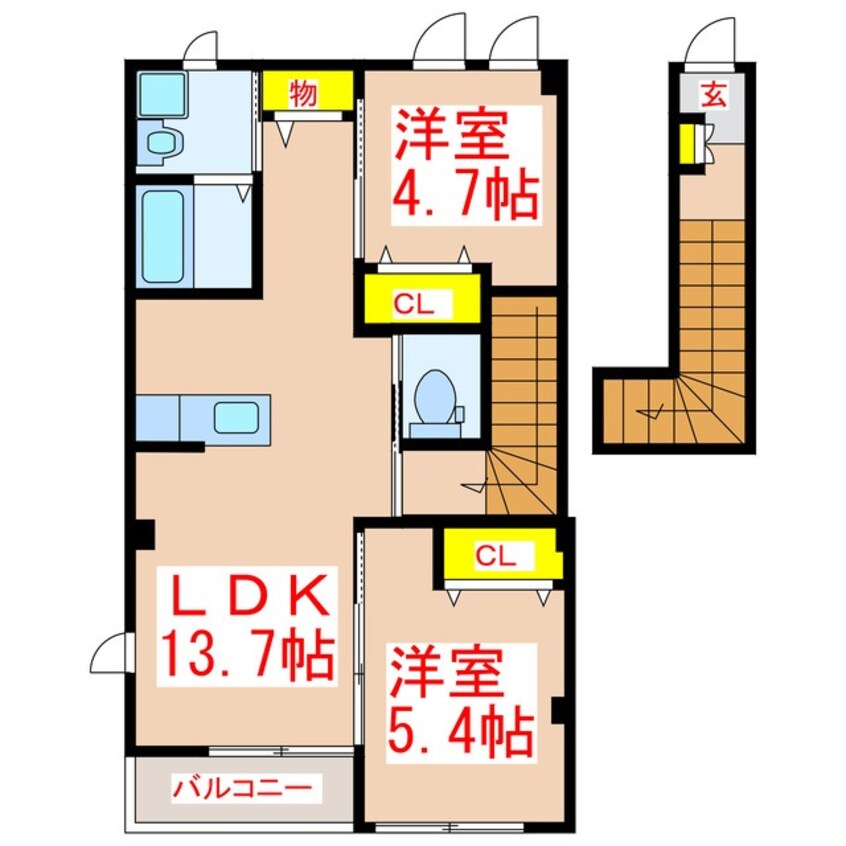 間取図 シャルール姶良