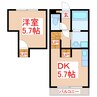 ｓｅｒｅｏ楠元　Ａ棟 1DKの間取り