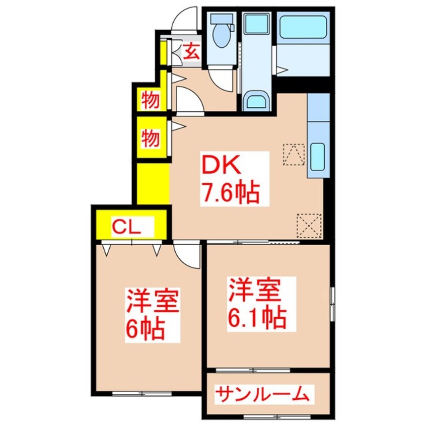 間取図 カーク　A棟