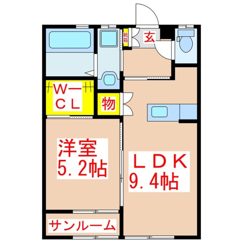 間取図 ＣＲＥＡ　ＳＴＹＬＥ　Ｂ棟