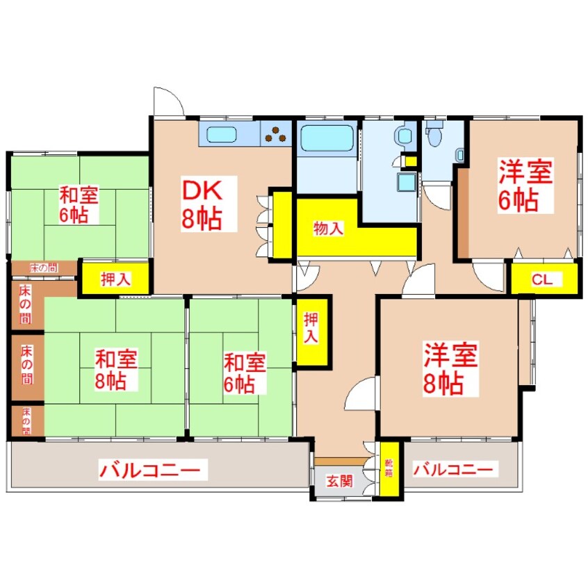 間取図 郡山貸家