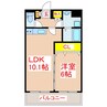 シンフォニー加治木 1LDKの間取り