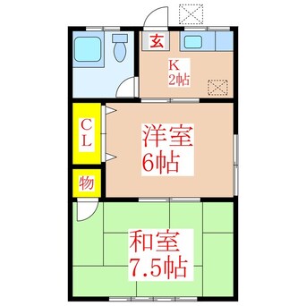 間取図 岩元コーポ