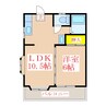 コーポＫ 1LDKの間取り