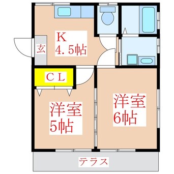 間取図 ハイツＹＭ