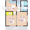 ハイツＹＭ 2Kの間取り